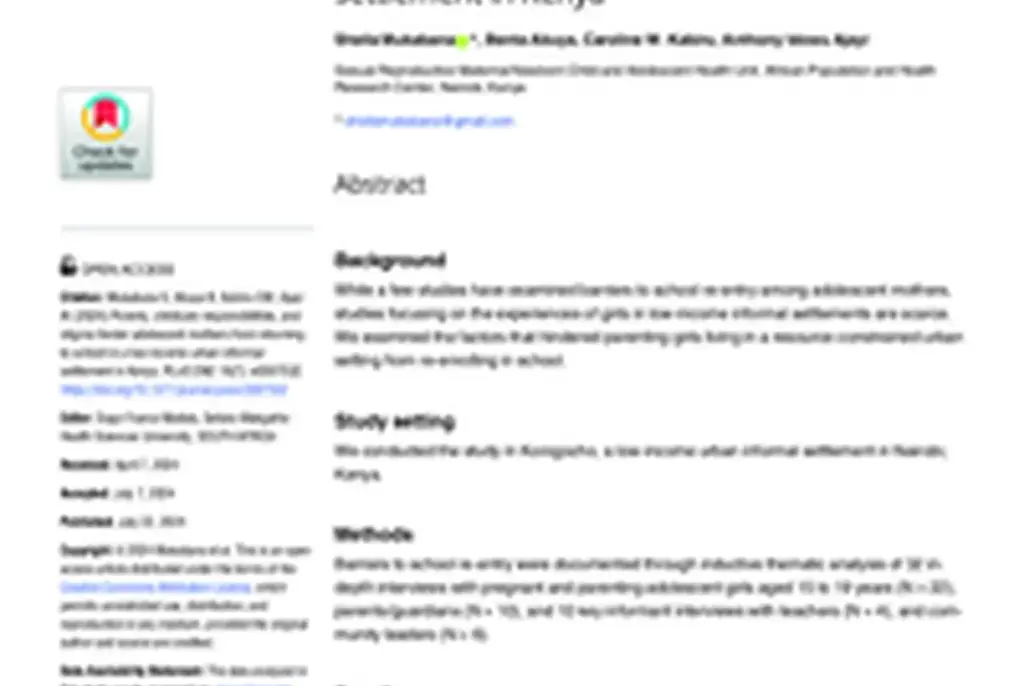 Antenatal, childbirth and post-natal care resources: APHRC and Partners